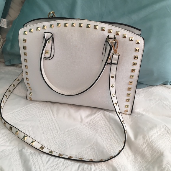 Charlotte Russe Handbags - White studded bag